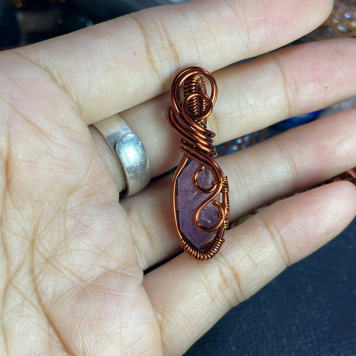 Super Seven Copper Pendant – Red Rutile Inclusions