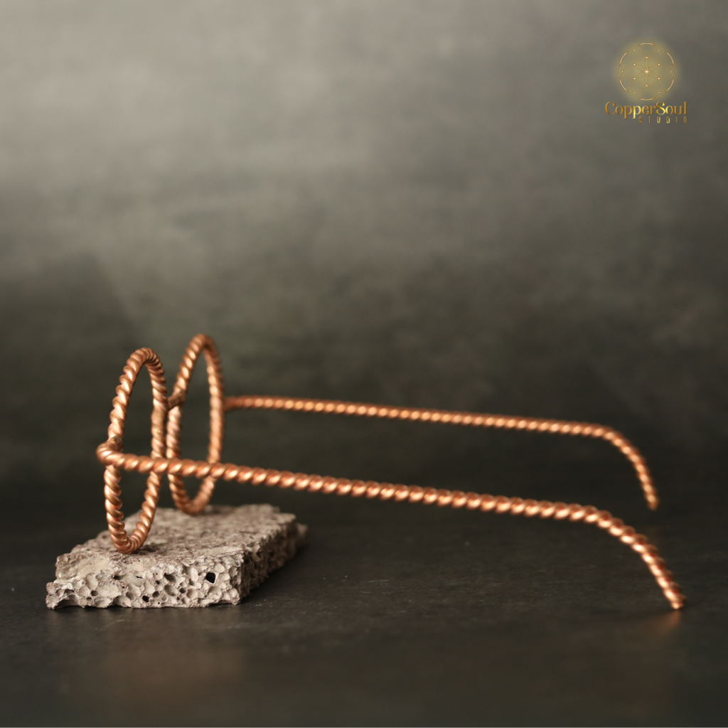 Handmade Copper Tensor Glasses – Sacred Geometry Design (144 Hz, 177 Hz)
