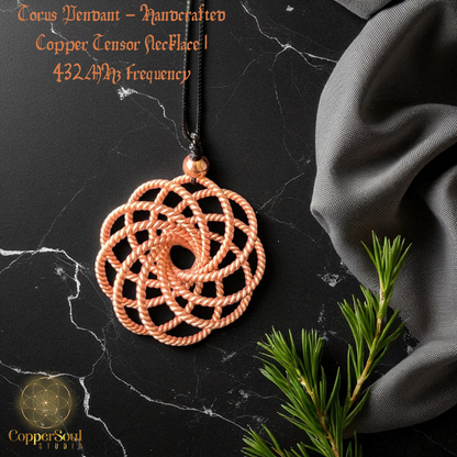 Torus Pendant V1 – 432 MHz Handcrafted Copper Necklace