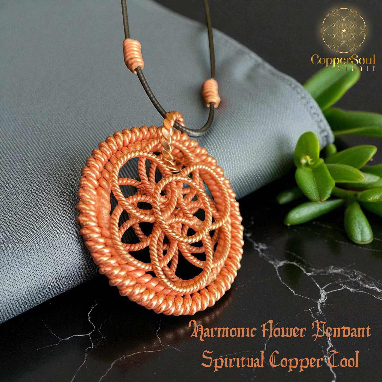 Harmonic Flower Pendant Spiritual Copper Tool