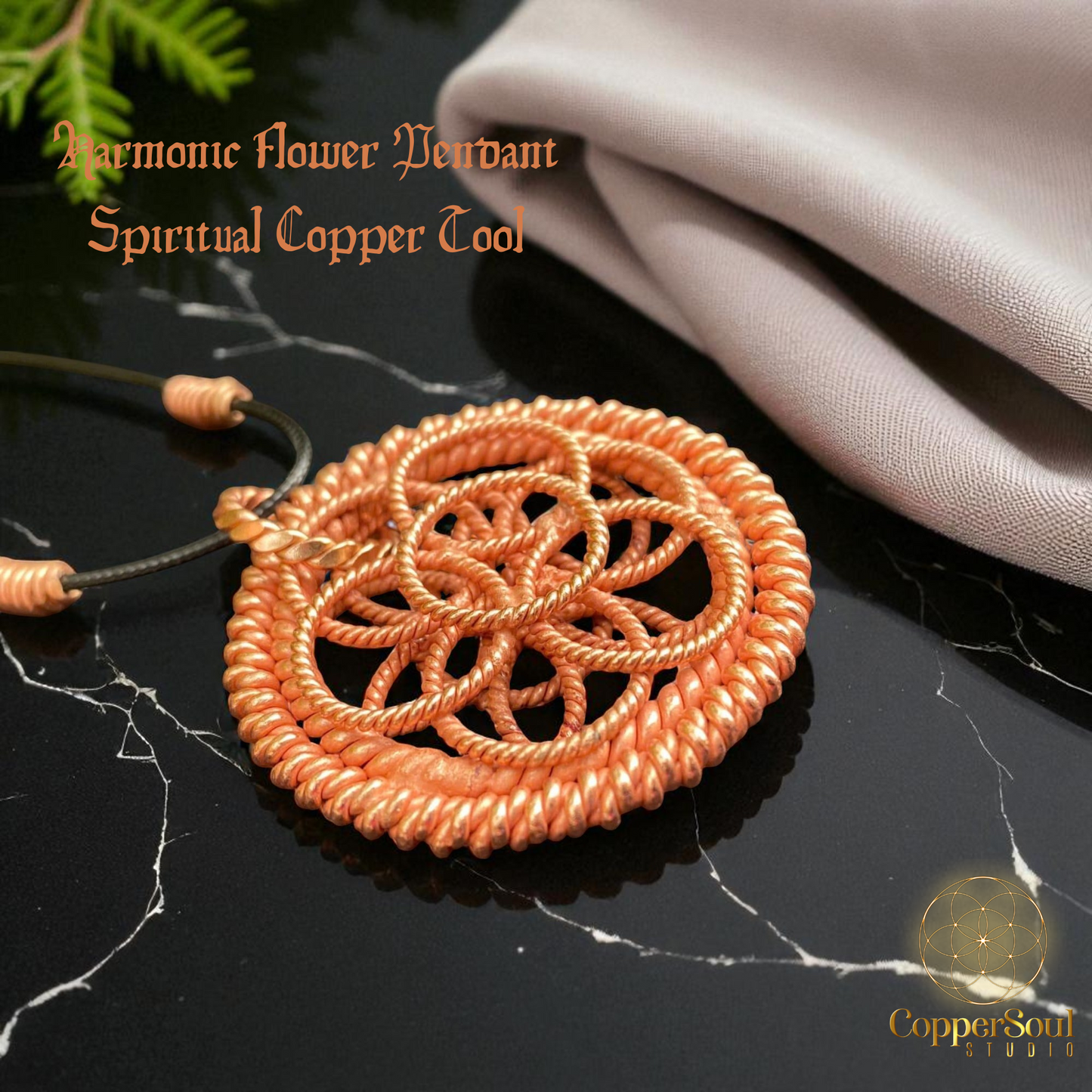 Harmonic Flower Pendant Spiritual Copper Tool