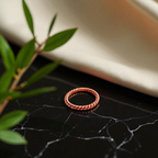 Handcrafted Twisted Copper Ring