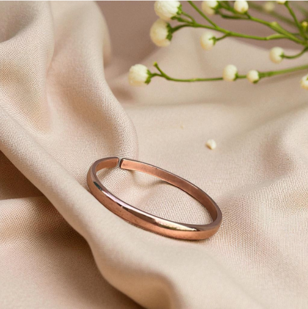 Slim Open Copper Cuff Bracelet – Handcrafted from Pure 99.99% Copper