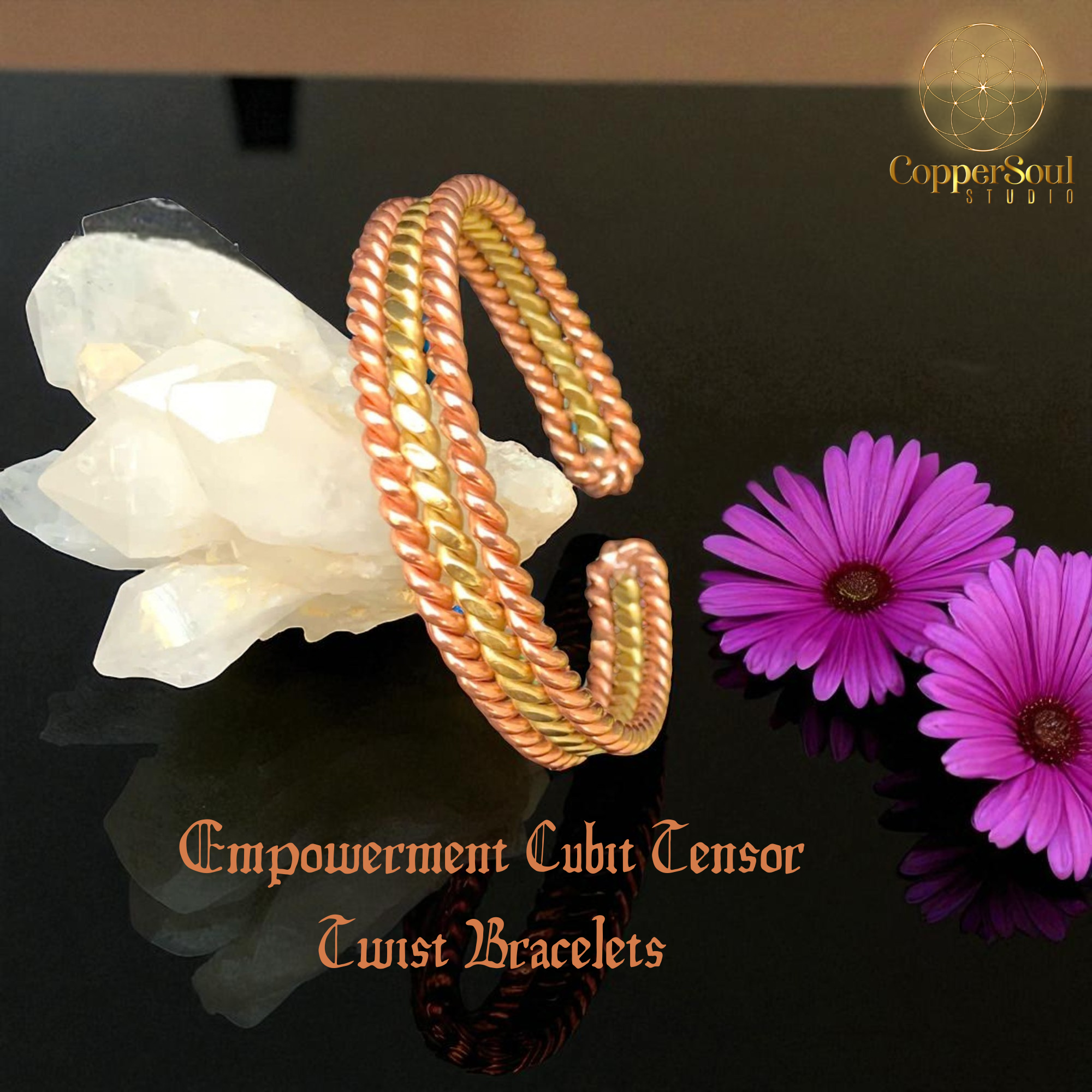 Triple Coil Copper Tensor Bracelet