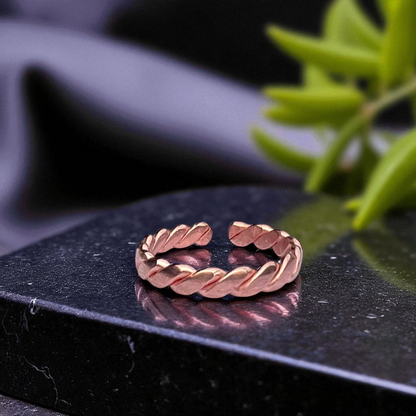 Couple’s Open Copper Ring Set