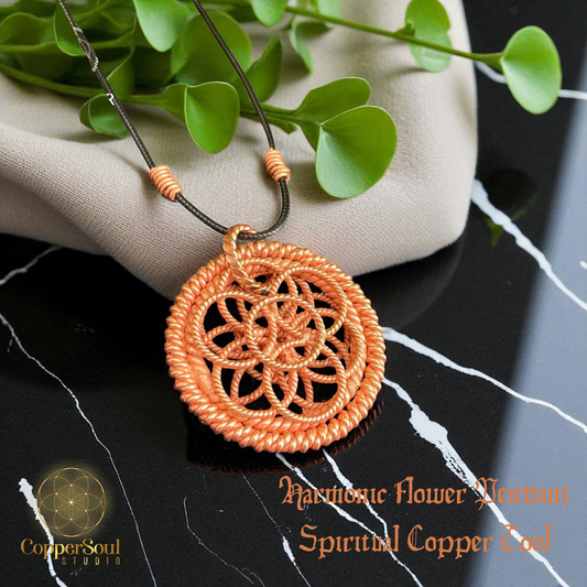 Harmonic Flower Pendant Spiritual Copper Tool