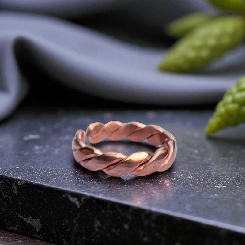 Couple’s Open Copper Ring Set