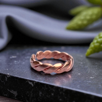 Couple’s Open Copper Ring Set