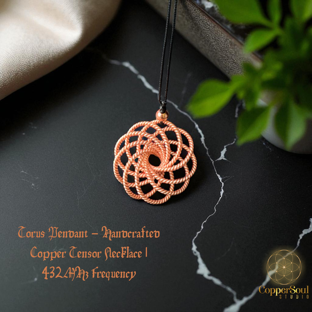 Torus Pendant V1 – 432 MHz Handcrafted Copper Necklace