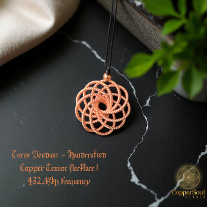Torus Pendant V1 – 432 MHz Handcrafted Copper Necklace