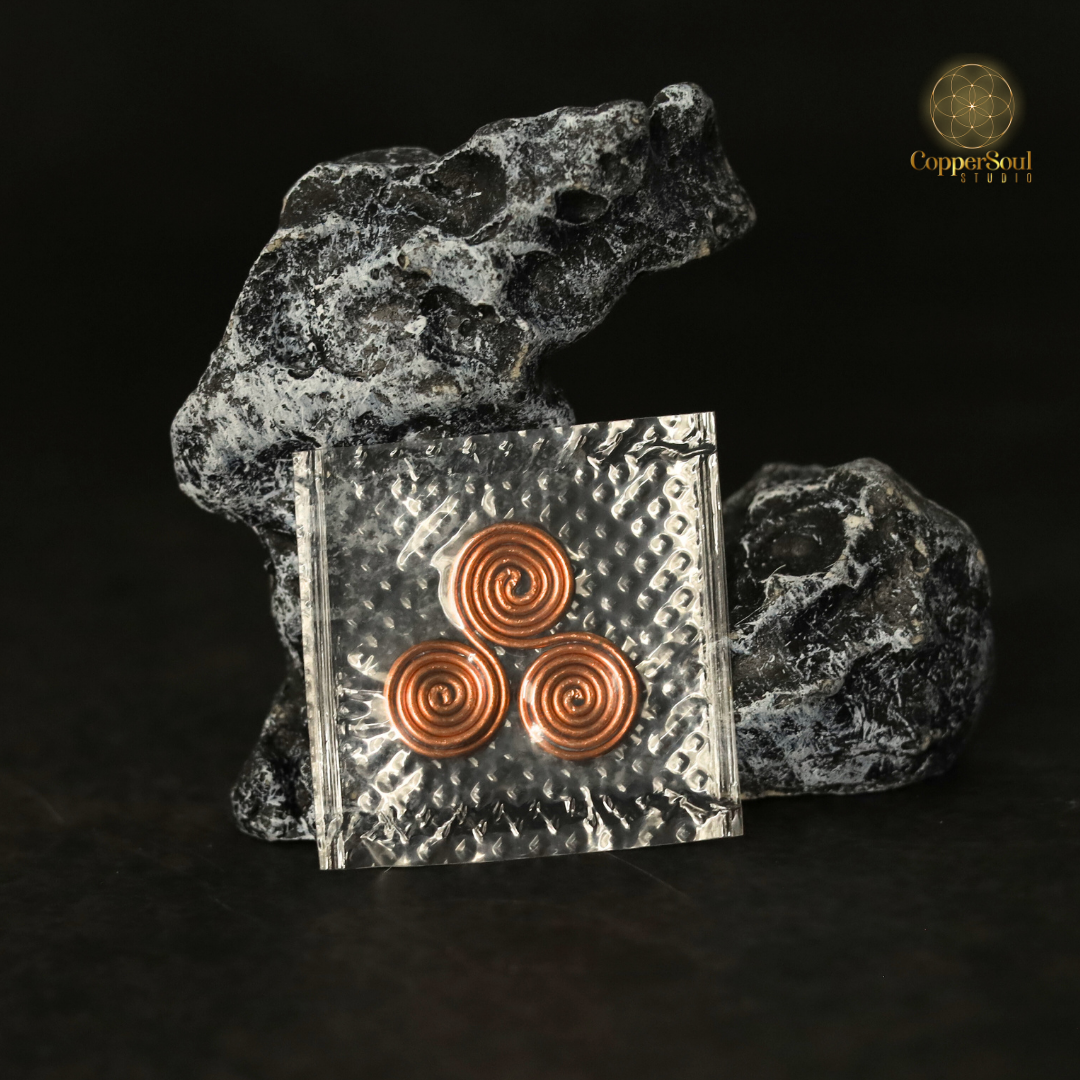 Set of 3 Tensor Spiral Copper Discs – EMF Neutralizers & Energy Amplifiers