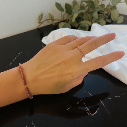 Handcrafted Twisted Copper Ring