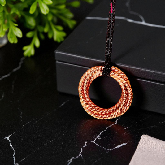 144 MHz Vortex Pendant – Pure Copper Sacred Cubit