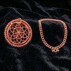 Handmade Copper Tensor Pendant V1 – Sacred Geometry Design (144MHz, 188MHz, 432MHz)