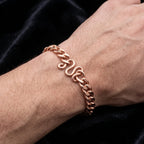 Classic Curb Chain Copper Bracelet - Handmade Flat-Link Solid Copper Bracelet