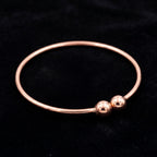 Minimalist Ball End Copper Cuff Anklet - Handmade Polished Copper Anklet