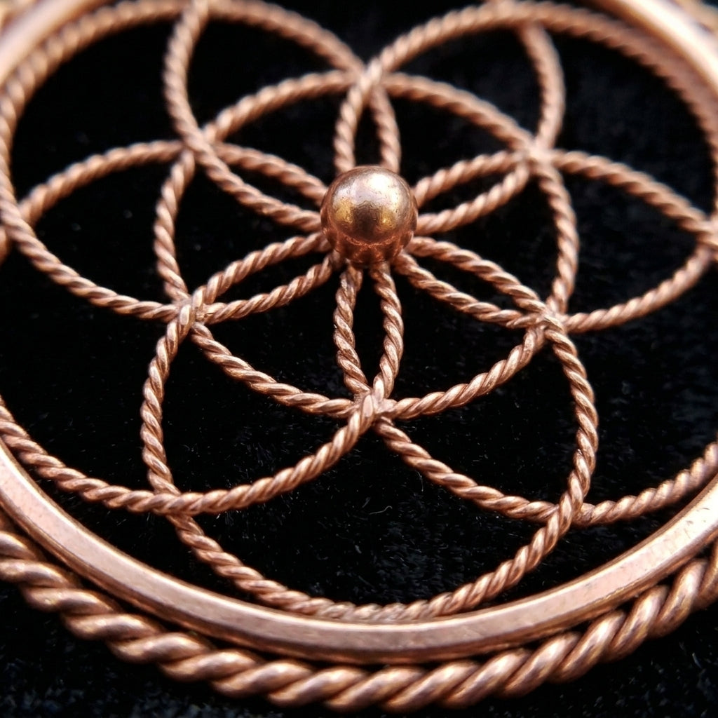 Sacred Geometry Tensor Pendant VV3 – Flower of Life, Exquisite Design (144 MHz )