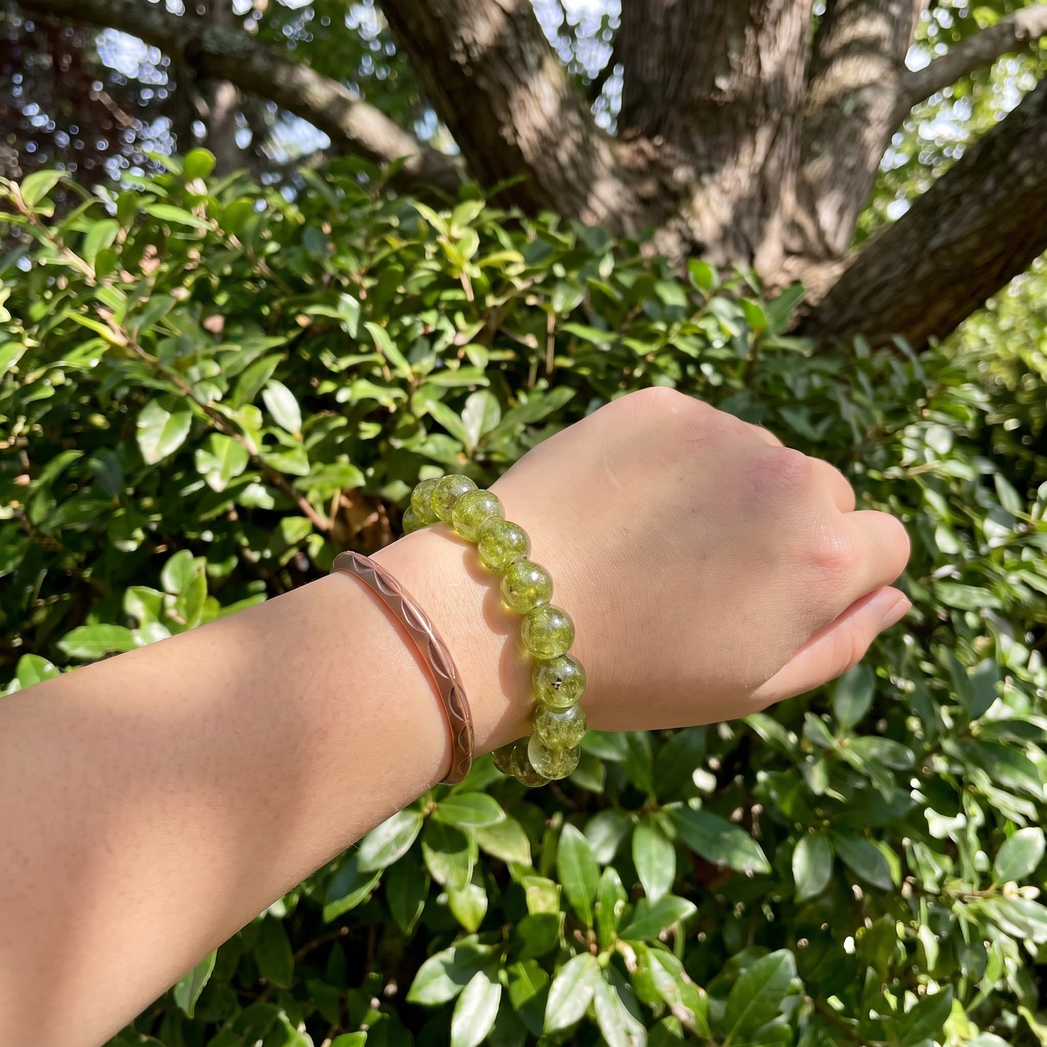 Handmade Green Quartz Bracelet