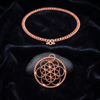 Tensor Flower with 188 MHz + Galactic Cubit Rings – Pure Red Copper