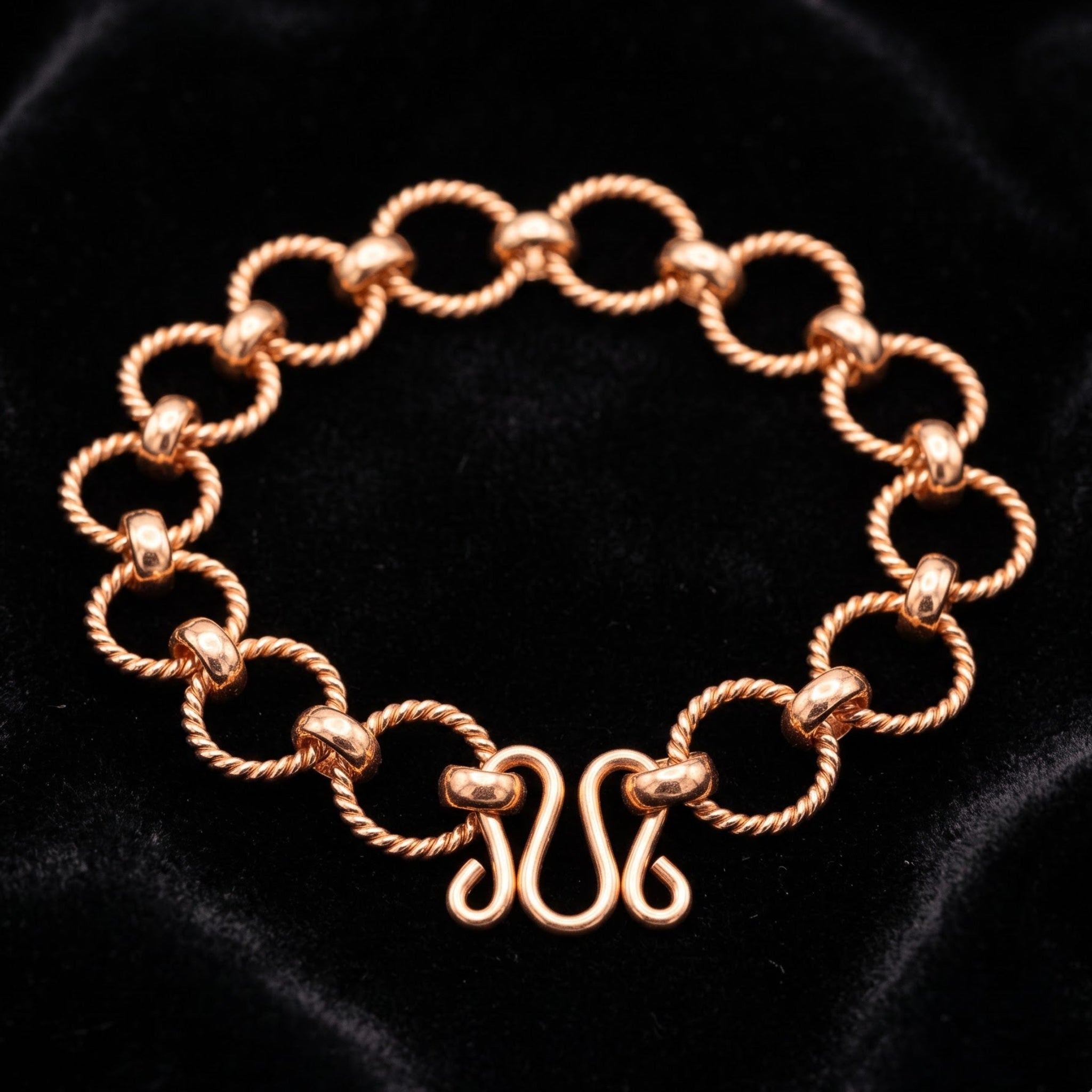 Ripple Anklet — Ornate Flourish Clasp Edition