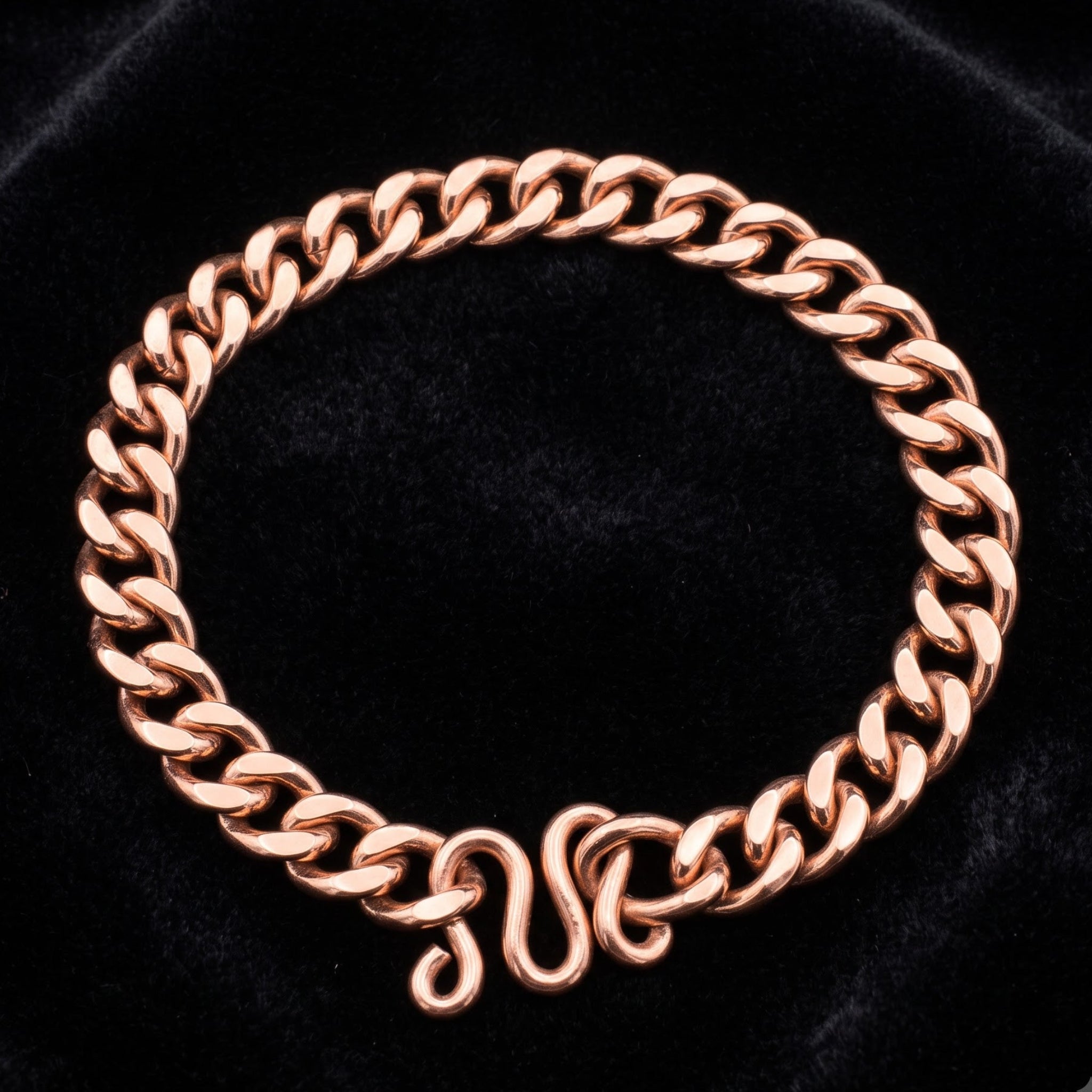 Classic Curb Chain Anklet — Flat-Link Solid Copper