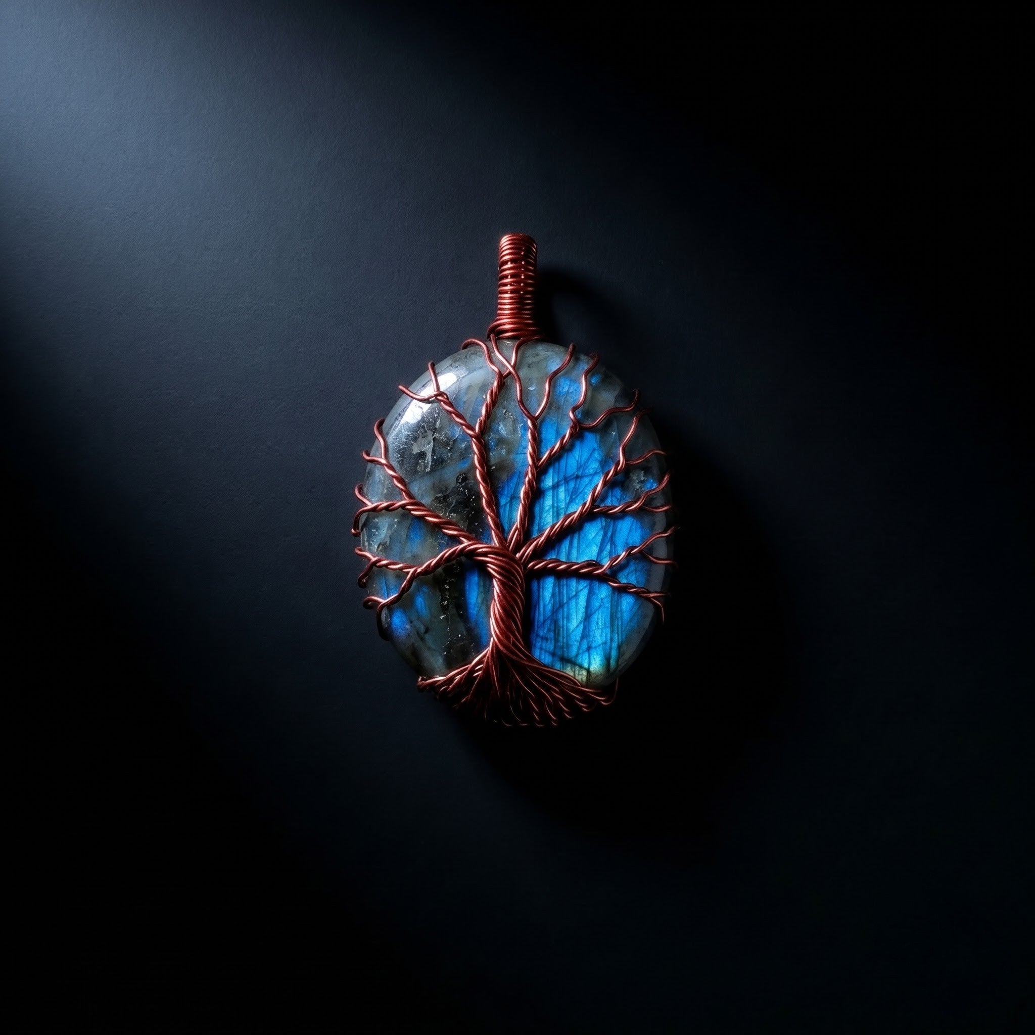 Tree of Life – Labradorite Copper Pendant V5