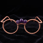 Handmade Copper Tensor Glasses V2 – Amethyst Point Edition (144 Hz, 177 Hz)