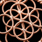 Tensor Flower with 188 MHz + Galactic Cubit Rings – Pure Red Copper - FREE