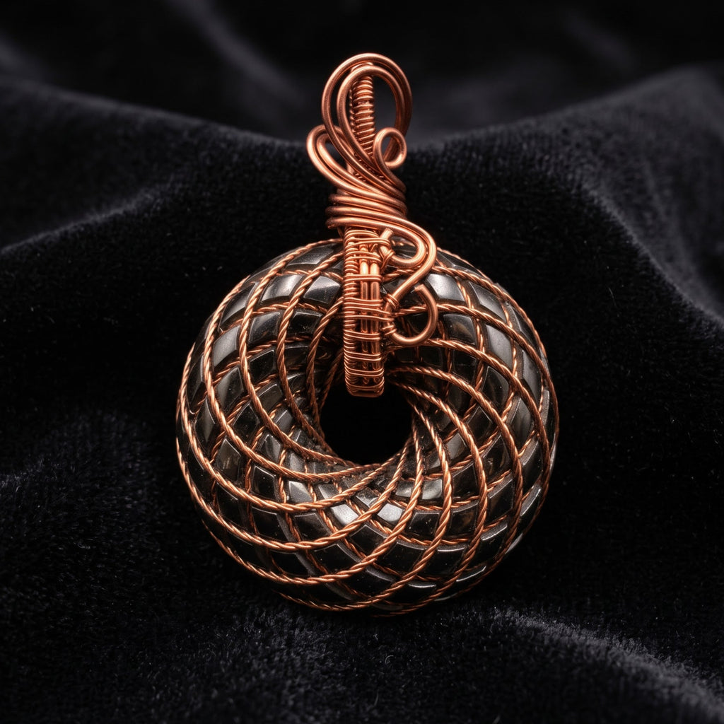 Smoky Quartz Torus Pendant — Deluxe Edition
