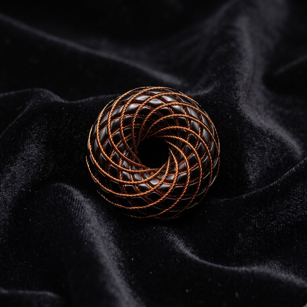 Smoky Quartz Torus Pendant — Deluxe Edition