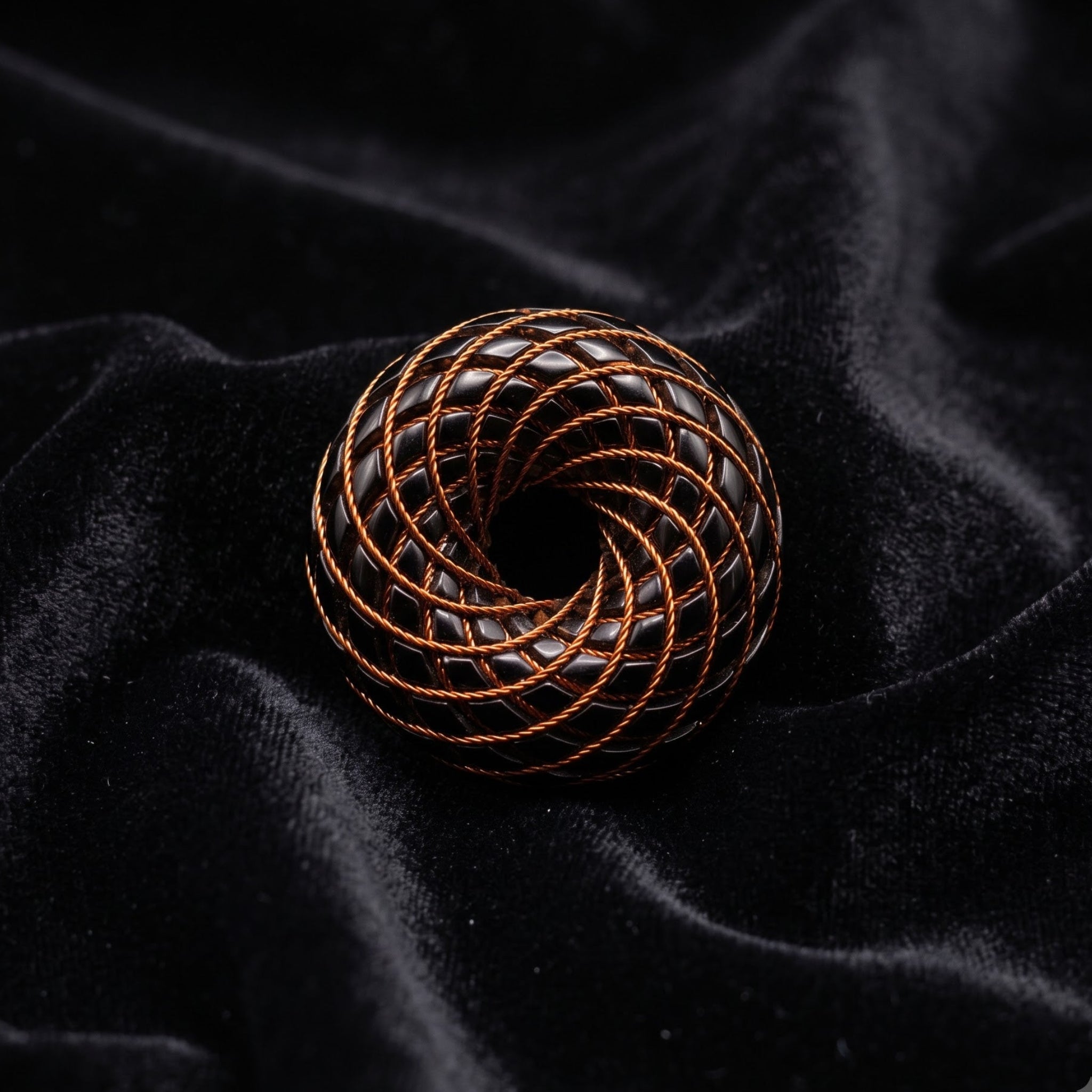 Smoky Quartz Torus Pendant — Deluxe Edition