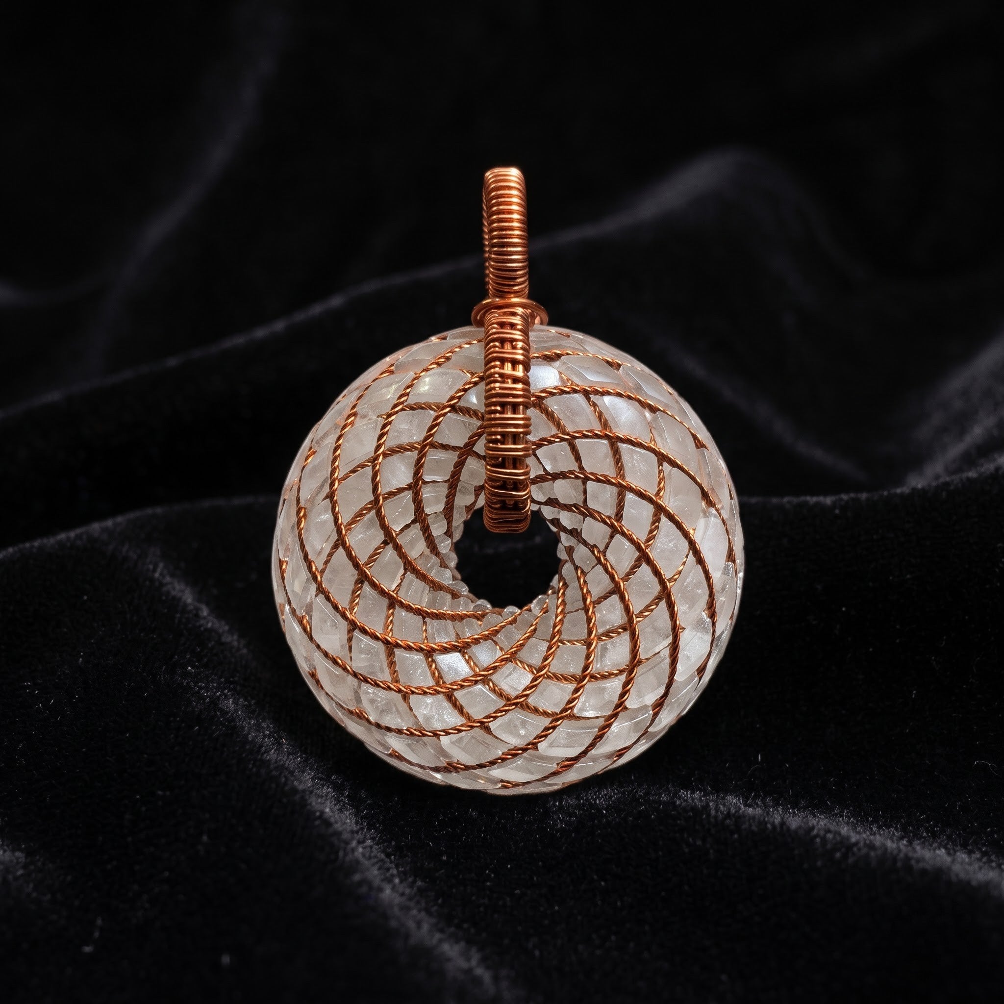 White Quartz Torus Pendant — Deluxe Edition