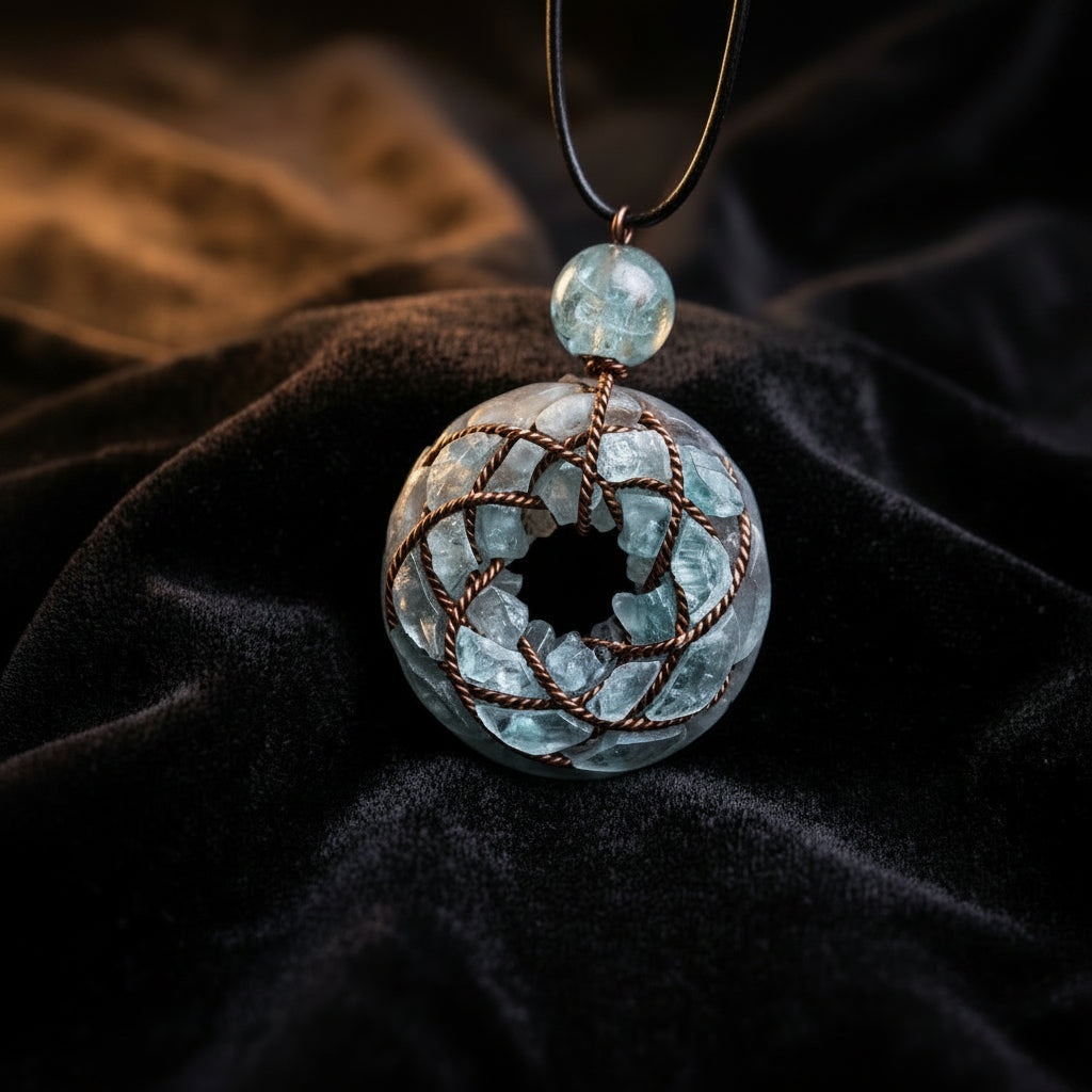 Aquamarine Torus Pendant
