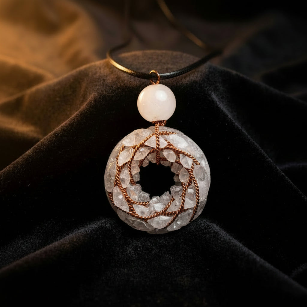 White Quartz Torus Pendant