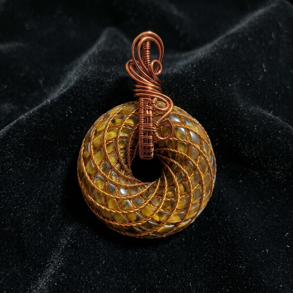 Tiger's Eye Torus Pendant — Deluxe Edition