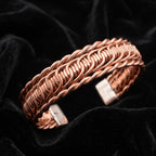 Handmade Intricate Woven Copper Cuff Bracelet – Braided Wire Design