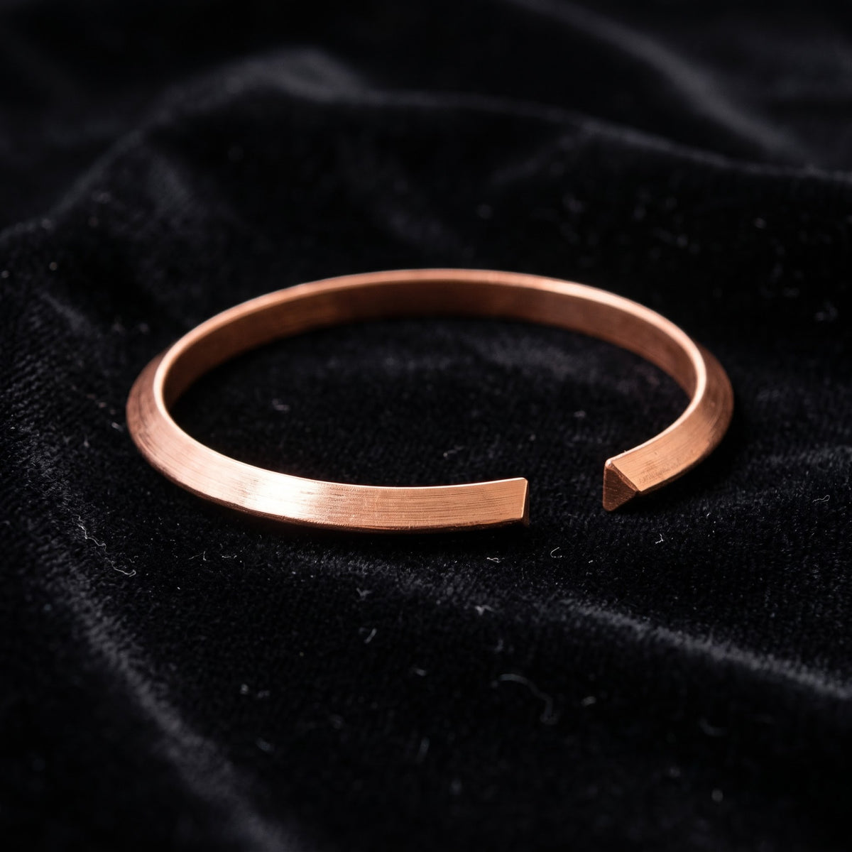 Handcrafted Solid Copper Cuff Bracelet – Minimalist Triangle Design | Pure Copper
