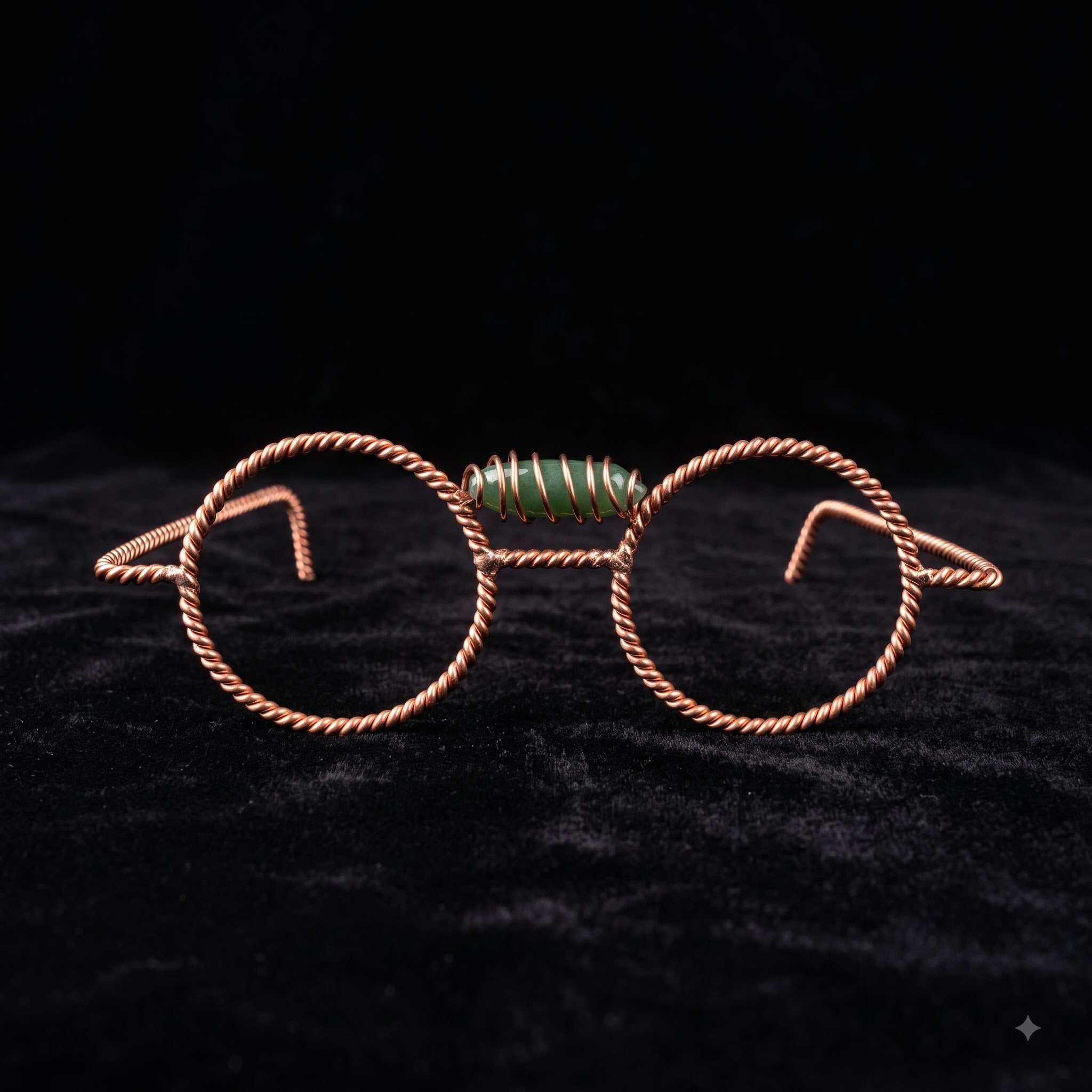 Handmade Copper Tensor Glasses – Amethyst Point Edition (144 Hz, 177 Hz)