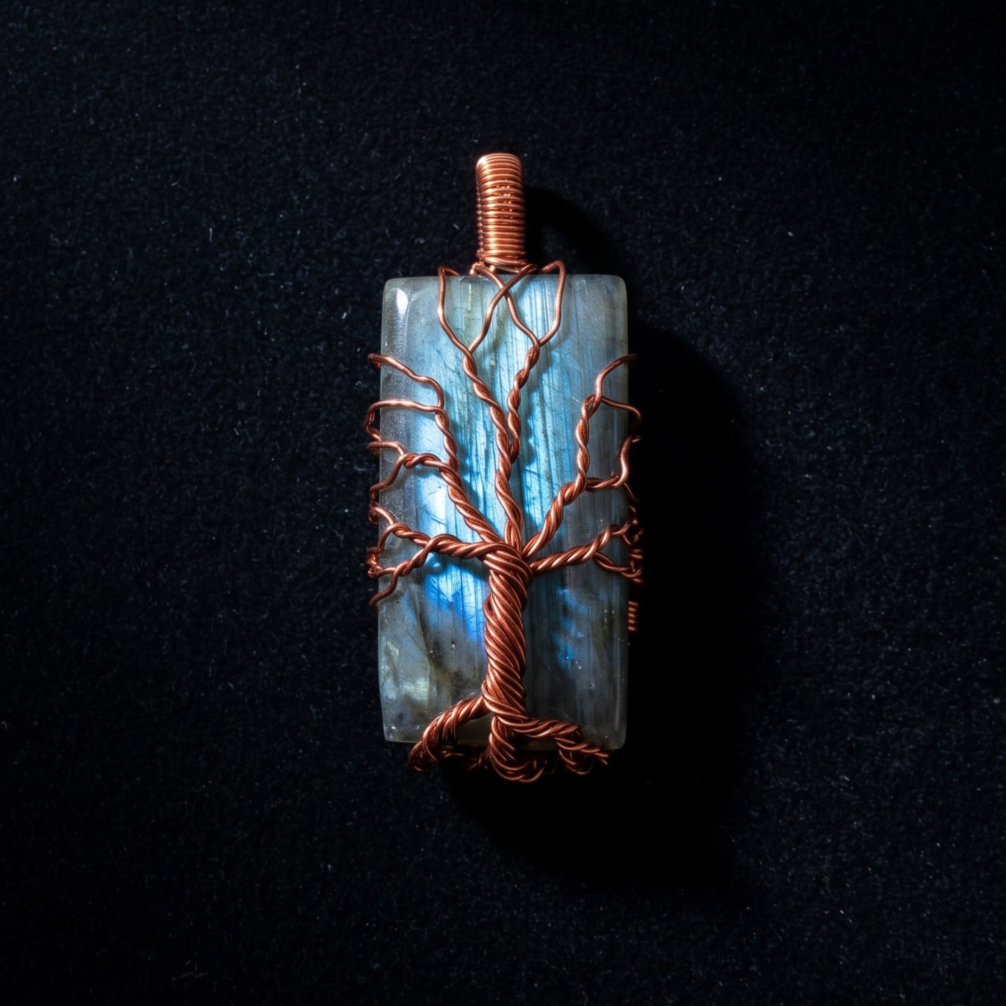 Tree of Life – Labradorite Copper Pendant V4