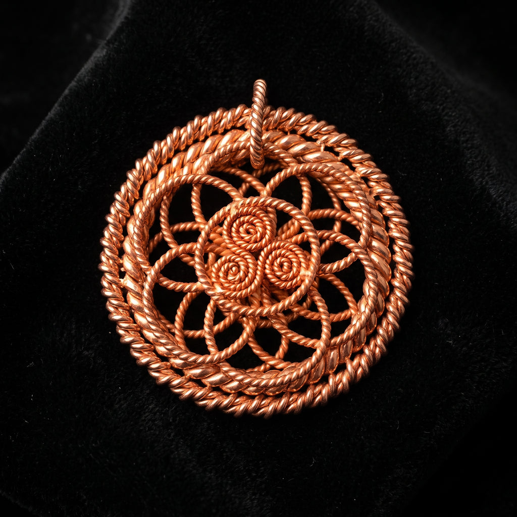 Harmonic Flower Pendant Spiritual Copper Tool V3