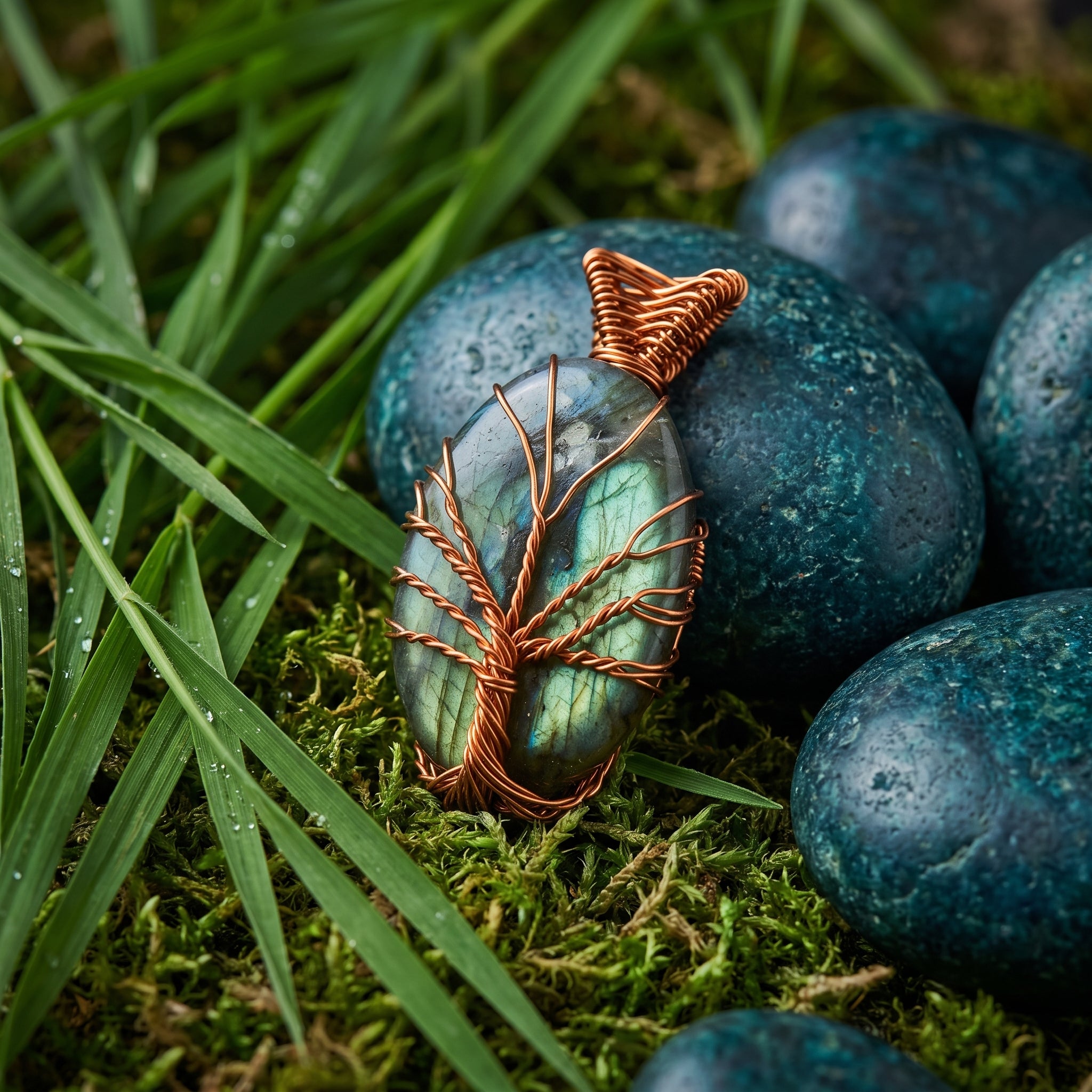 Tree of Life – Labradorite Copper Pendant V1