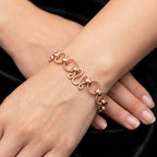 Ripple Bracelet — Twisted Rope & Bead Copper Chain