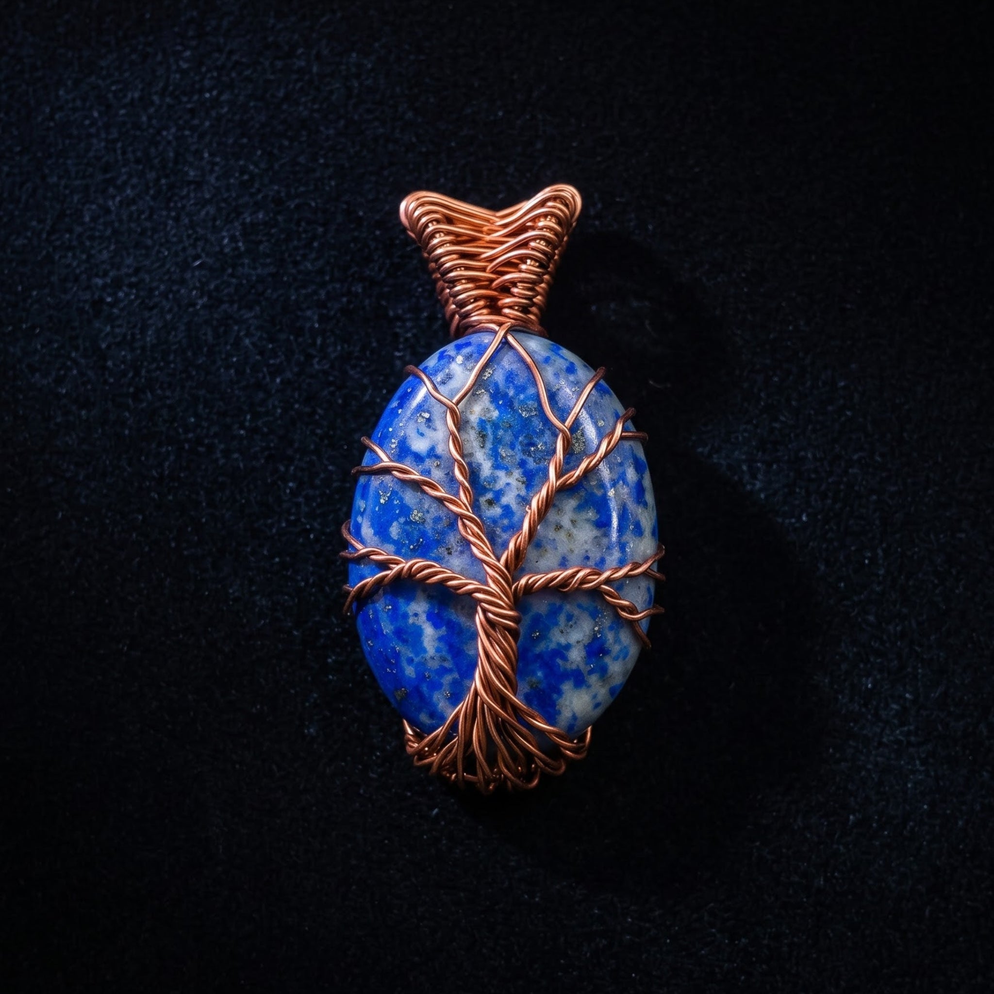 Tree of Life – Lapis Lazuli Copper Pendant