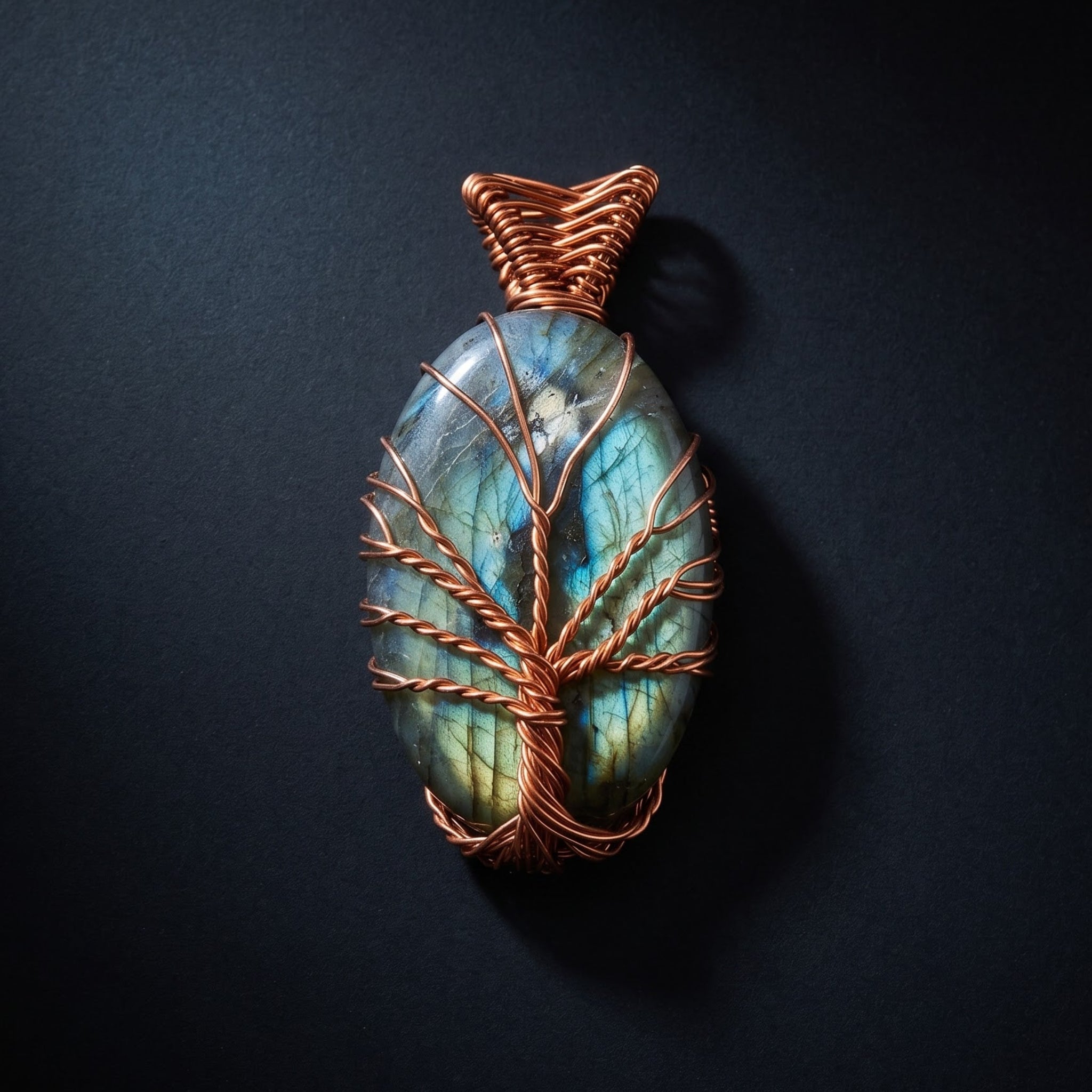 Tree of Life – Labradorite Copper Pendant V1
