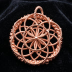 Flower of Life Copper Pendant Necklace V5 - Handmade Sacred Geometry Jewelry