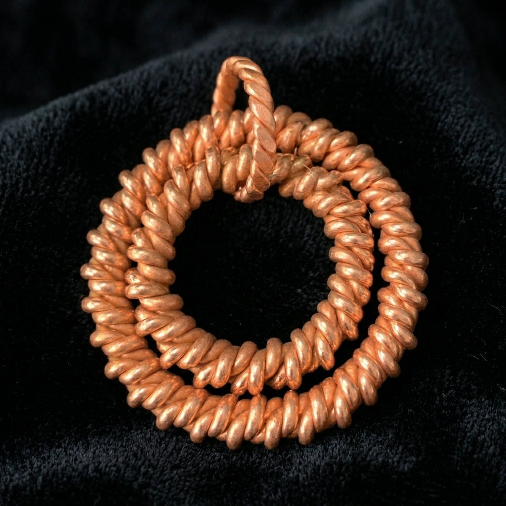 Copper Tensor Ring – Double Spiral Design (144 / 188 / 432 Hz Inspired)