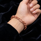 Double Rolo Chain Copper Necklace - Handmade Chunky Solid Copper Chain