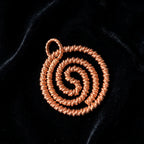 Yin Yang Symbol Pendant – Copper Spiral Design (432 Hz Inspired)