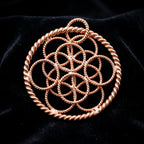 Tensor Flower with 188 MHz + Galactic Cubit Rings – Pure Red Copper - FREE