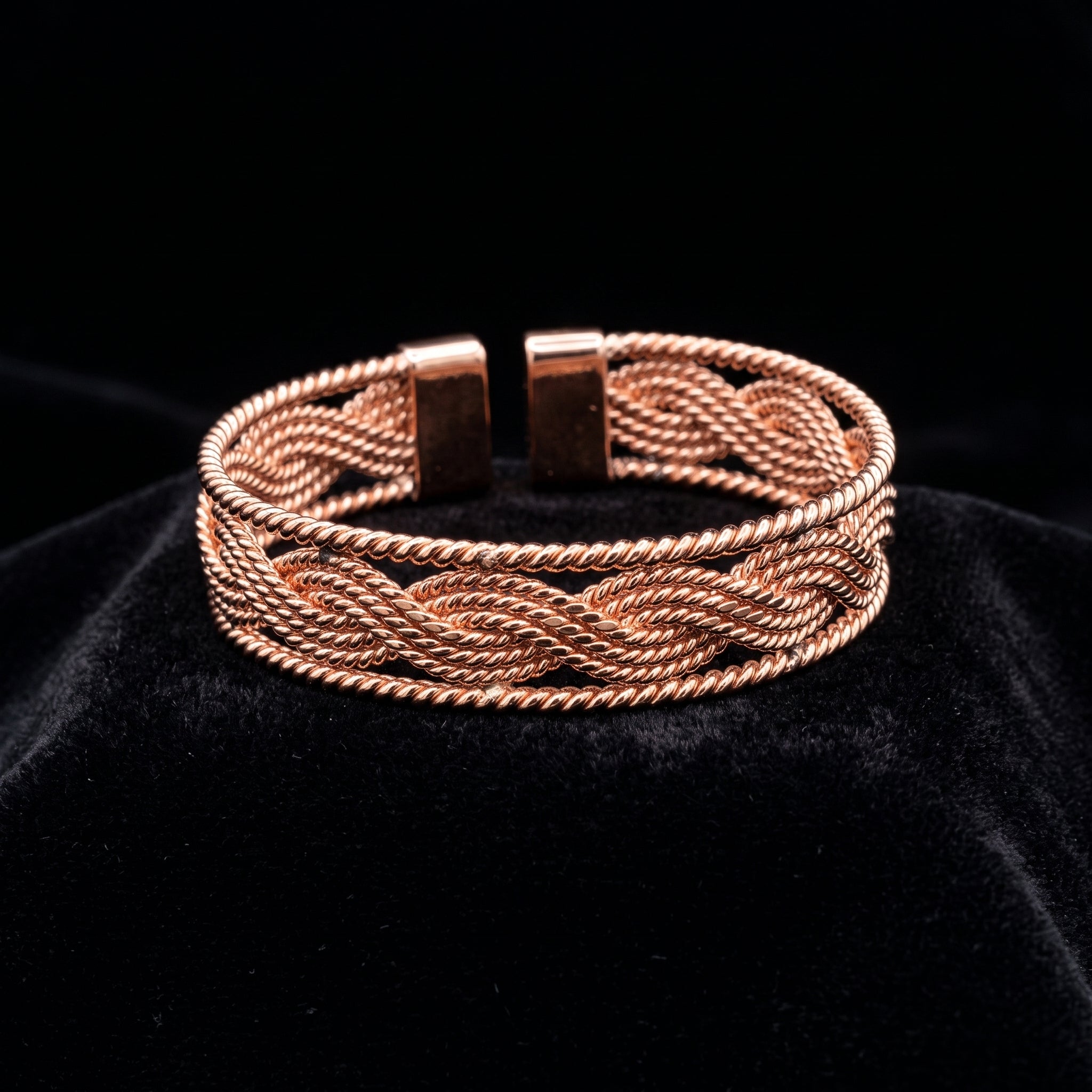 Sailor's Knot Copper Cuff – Woven Wire Bracelet